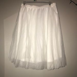 White tulle skirt